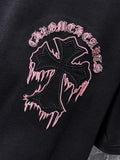 Chh Chrome Hearts T Shirts Summer Sanskrit Patch Embroidery Casual Sports Short Sleeve T-Shirt