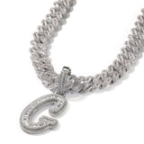 Jewelry Hip Hop Jala Letter Pendant Copper Inlaid Zircon Full Diamond Necklace Word Up Spectrum