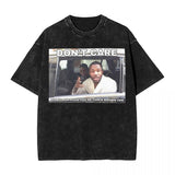 Rapper Chris Brown Big Face T Shirt Hip Hop Washed Short