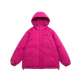 Unisex Coat Rose Red Loose Winter Thick Cotton-Padded Coat