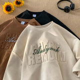 Men T Shirt Heavy Suede Summer Retro Easy Matching