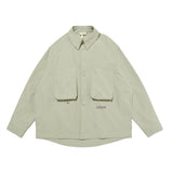Men Long Sleeve T Shirt Men Loose Street Casual Overshirt All-Match