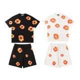 Denim Tears T Shirt ShortsFlame Short Sleeve T-shirt Sports Casual Shorts Suit (Options need to be purchased separately)