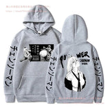Harajuku Anime Chainsaw Man Power Cute Printed Hooded Plus