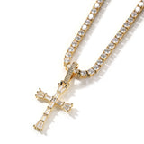Jewelry T Square Zircon Vintage Cross Pendant Copper Trend Egypt Pieces Crosses St. Valentine's
