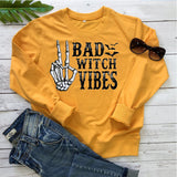 Bad Witch vibes halloween cute women's sweatshirt