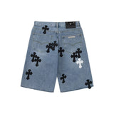 Chrome Heart Shorts Summer Denim Shorts