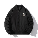 Mens Vintage Jackets Dark Baseball Uniform Bomber Jacket