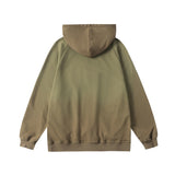 Men Fleece Lined Hoodie Fall/Winter Hoodie Men's Gradient Letter Embroidery Zipper Jacket