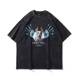 Men T-Shirt Rapper Vintage Print Oversize