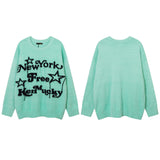 Women Sweater Ripped Sweater Oversize Vintage