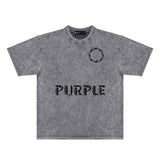 Purple Brand Distressed T Shirts Short Sleeve