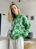 Women Work Business Casual Sweats Loose Knitted Sweater Turtleneck Sweater