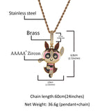 Jewelry Powerpuff Girls Spectrum St. Valentine's Pendant Hip Hop Copper Anime The Powerpuff Girls Spectrum St. Valentine's