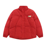 Men's Coat Stand Collar Pure Color Thickened Bread Coat Cotton-Padded Jacket