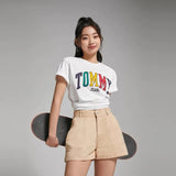 2024 New Fashion Women's T-shirts Letter Print Summer High