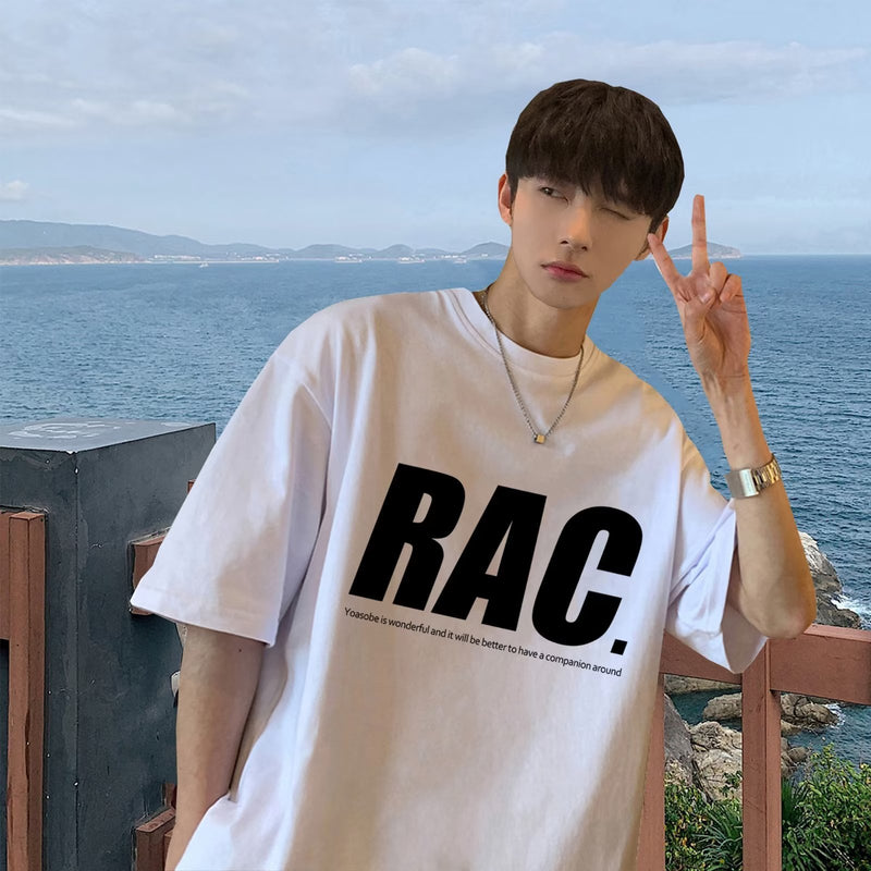 Men T Shirt All-Match Summer Oversize