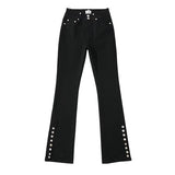 Women Jeans Slim Stretch Fastener Decoration