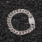 Bracelet Pure T Square Cuban Bracelet ins Wind Diamond Large Gold Chain Spectrum