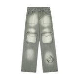 Men Jeans Trendy Design Multi-Pocket