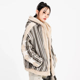 Men Cotton Padded Jacket Coat Double-Sided Wear Berber Fleece Cotton Coat Men's Winter Loose Cotton Coat Coat
