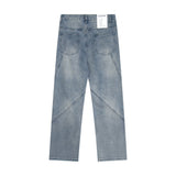 Men Jeans Stitching Casual Loose