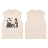 Gallery Dept T-Shirt Letter Pattern Washed Old Short Sleeve T-Shirt