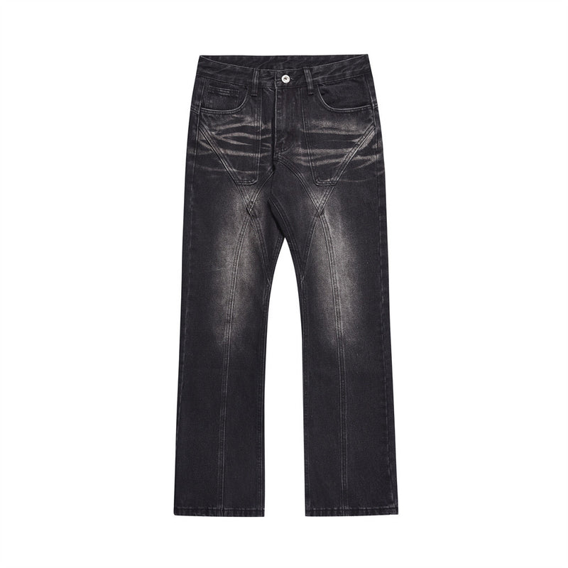 Men Jeans Inkjet Stitching Trousers