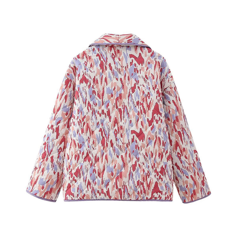 Women Cotton Coat Vintage Colorful Cotton Coat