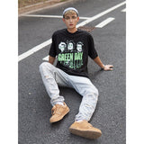 Green Day T Shirt Retro Loose