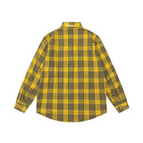 Men Long Sleeved T Shirt Plaid Long Sleeve Shirt Men's Ins Spring and Autumn Double-Sided Wear Shirt Coat