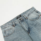 Men Jeans Knife Ripped Retro Loose Casual