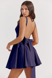 Women Dress French Style Bow Temperament Dress
