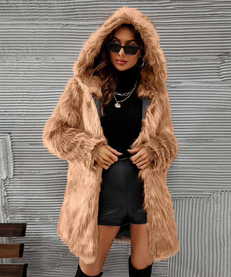 Women Fur Jacket Fashion Plush Coat