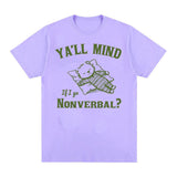 Yall Mind If I Go Nonverbal Bear Retro Graphic T Shirt Funny