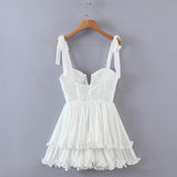 Women Dresses Pleated Suspender Dress