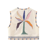 Women Vest Embroidery Cardigan Vest