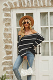 Women Pullover Sweater Fashion Striped Knitted Sweater