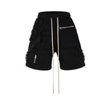 MIJKO Mens Shorts Zip-breasted Casual Unisex Shorts