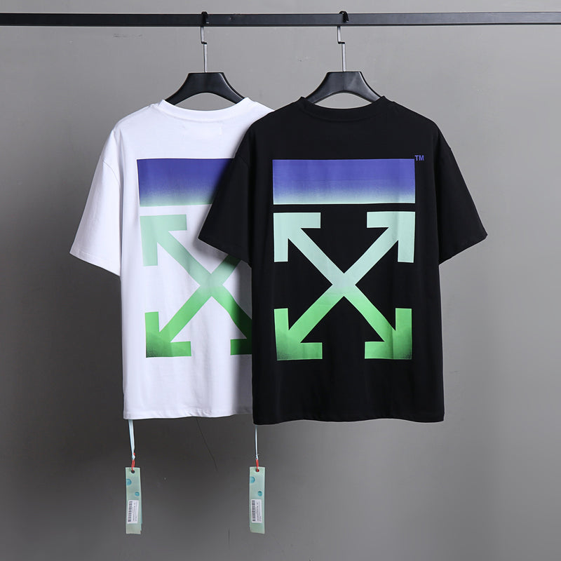 Ow T Shirts Blue and Green Gradient Logo Pattern