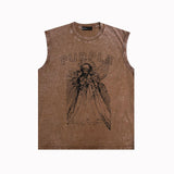 Purple Brand Distressed Tank T Shirts Distressed Sleeveless T-shirt Vest