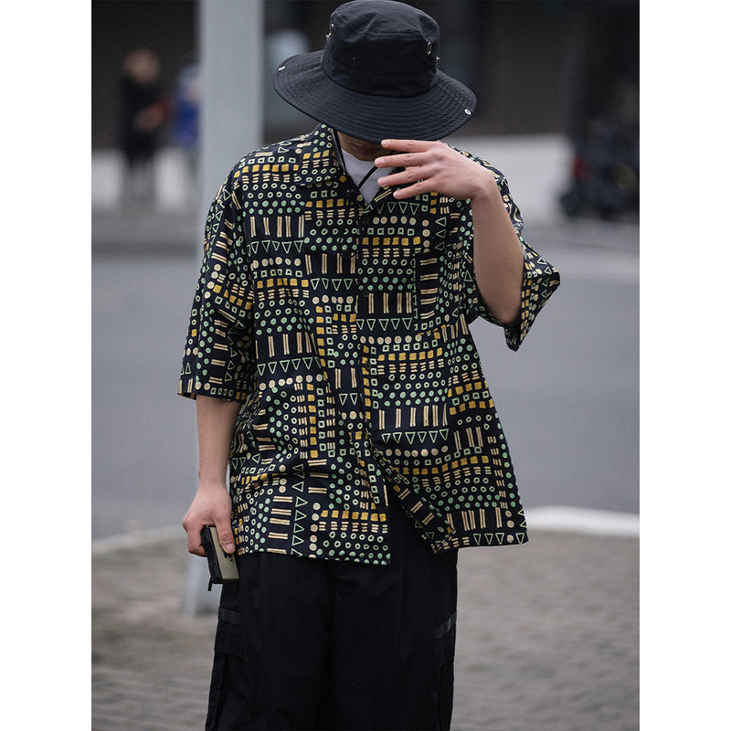 Unisex Shirt Hawaiian Loose Summer Thin