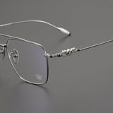 CHH Chrome Hearts Glasses Double Beam Ultra Light Titanium Frame Myopia Glasses Frame