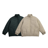 Unisex Coat Vintage Stand Collar Coat Cotton-Padded Jacket Versatile Winter