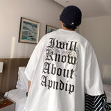 Men T Shirt Summer Pure Cotton Loose All-Match Heavy Weight