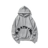 Bathing Ape Hoodie Man Alphabet Print Solid Color Shark