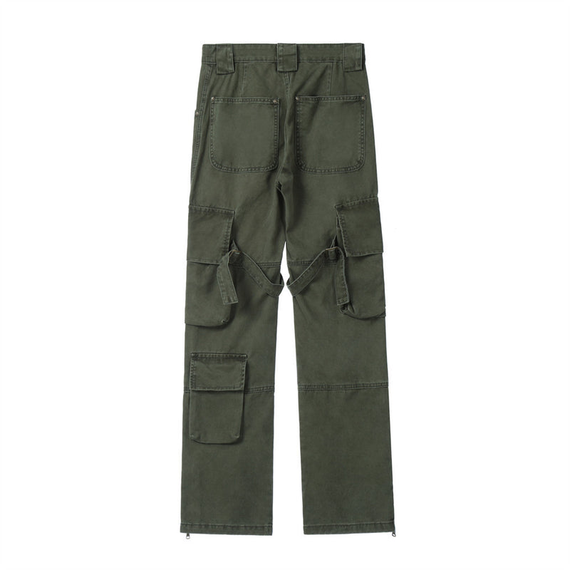 Men Jeans Multi-Pocket Leisure Cargo