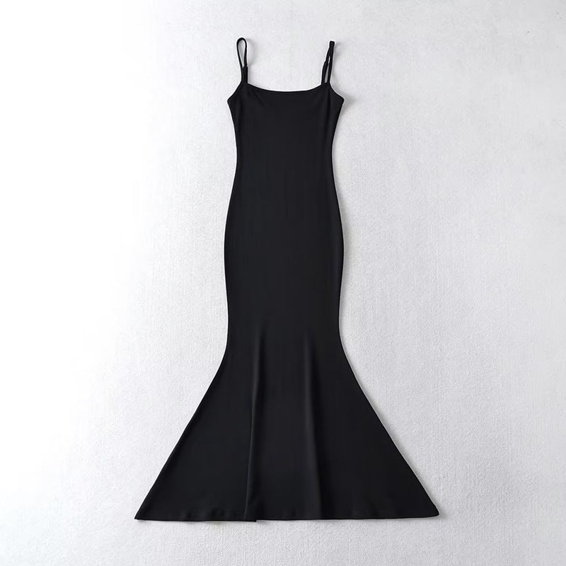 Women Dresses Stretch Slim Suspenders Dress