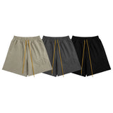 Men Shorts Embroidered Cotton Loose Summer Frayed Sports