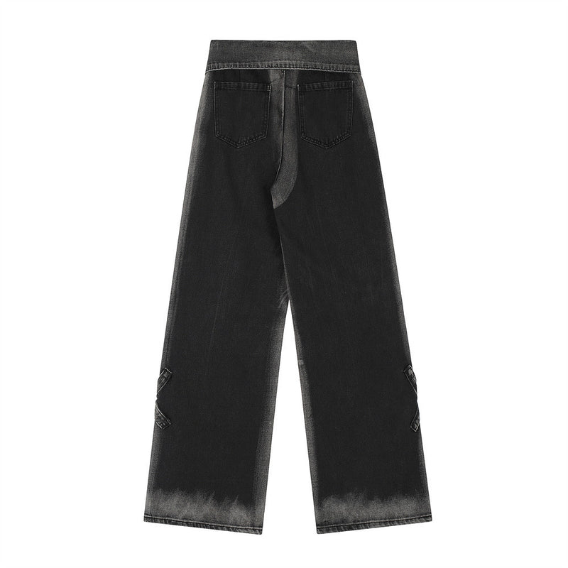 Men Jeans Inkjet Gradient Punk